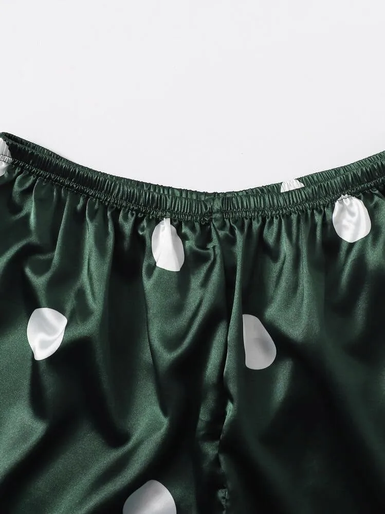 Polka dot green pajama