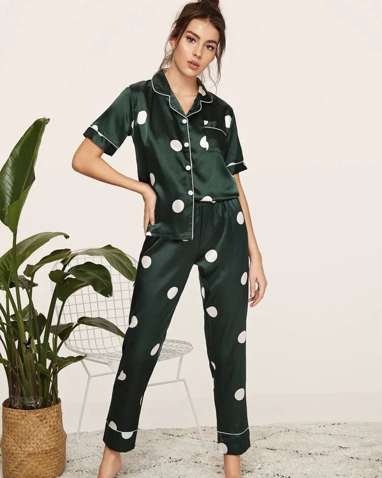 polka dot green pajama