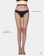 High-Rise Fishnet Design Stockings Tights - Image 3