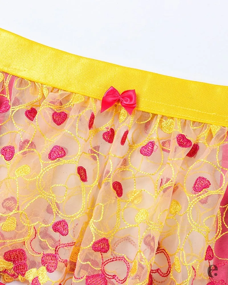 Embroidery Lace Heart design Lingerie Set - Image 4