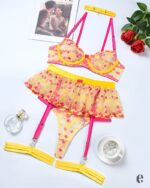 Embroidery Lace Heart design Lingerie Set - Image 2