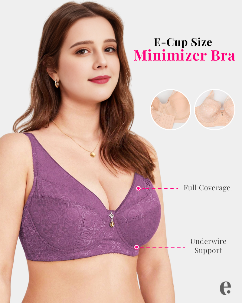 E Cup Size Minimizer Bra