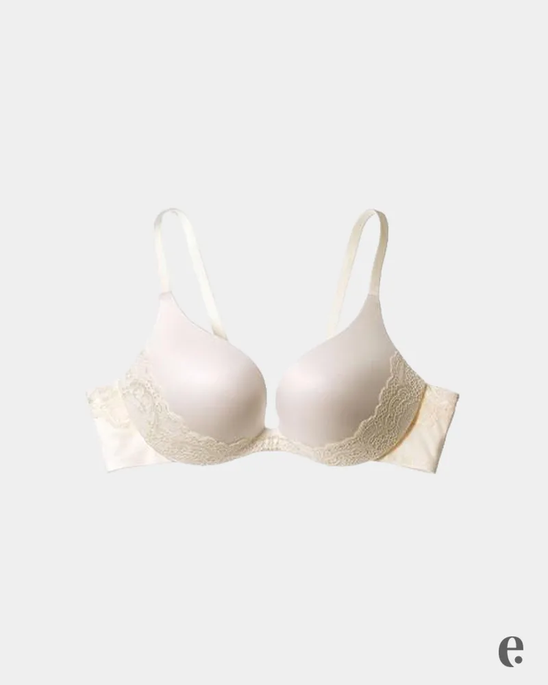 B Cup Size Soft Deep-Cup One level Push-Up Bra