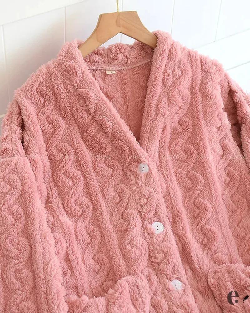 Winter Warm Flannel Pajama Set - Image 3