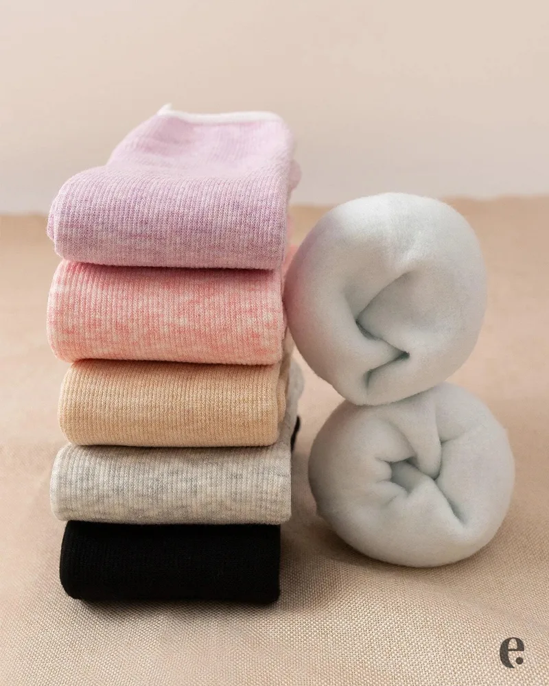 Colorful Fleece Lining Winter Socks - Image 7