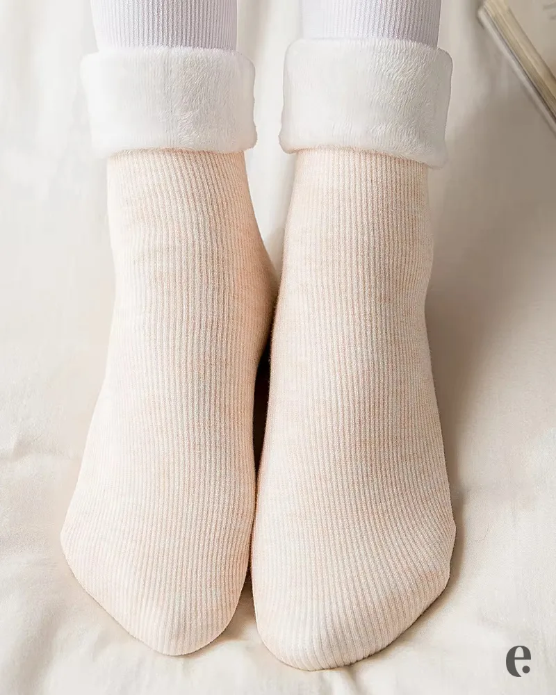 Colorful Fleece Lining Winter Socks