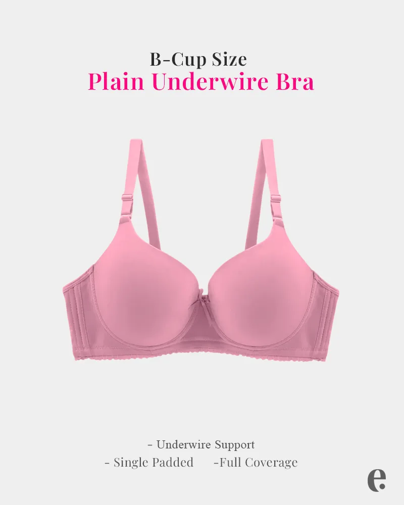 B-cup size Plain Underwire Bra