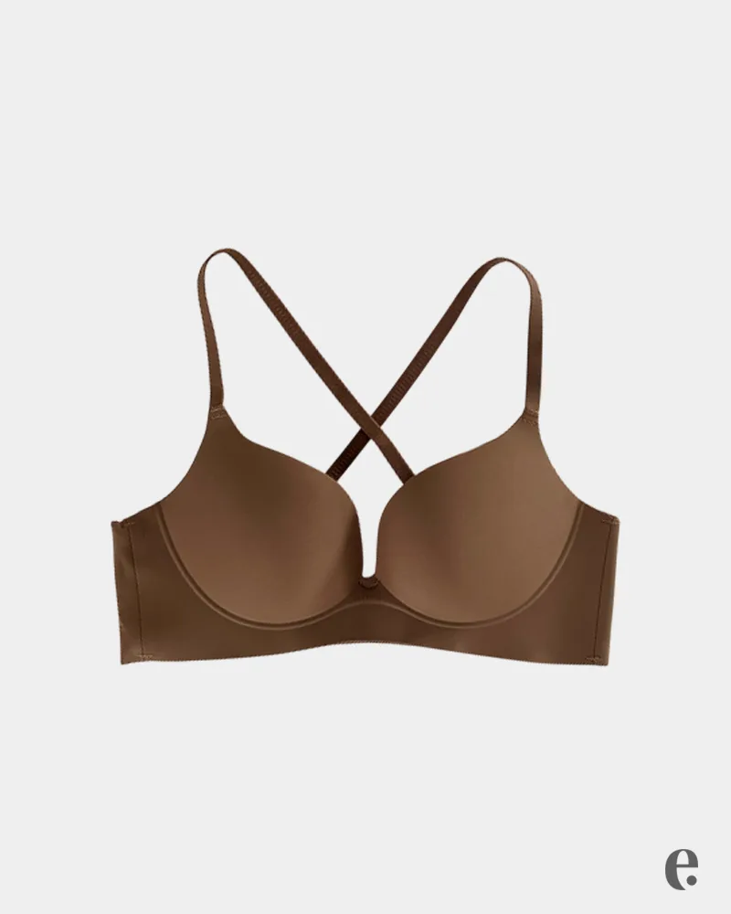 B Cup Plain Seamless Push-up Padded Bra - Image 5