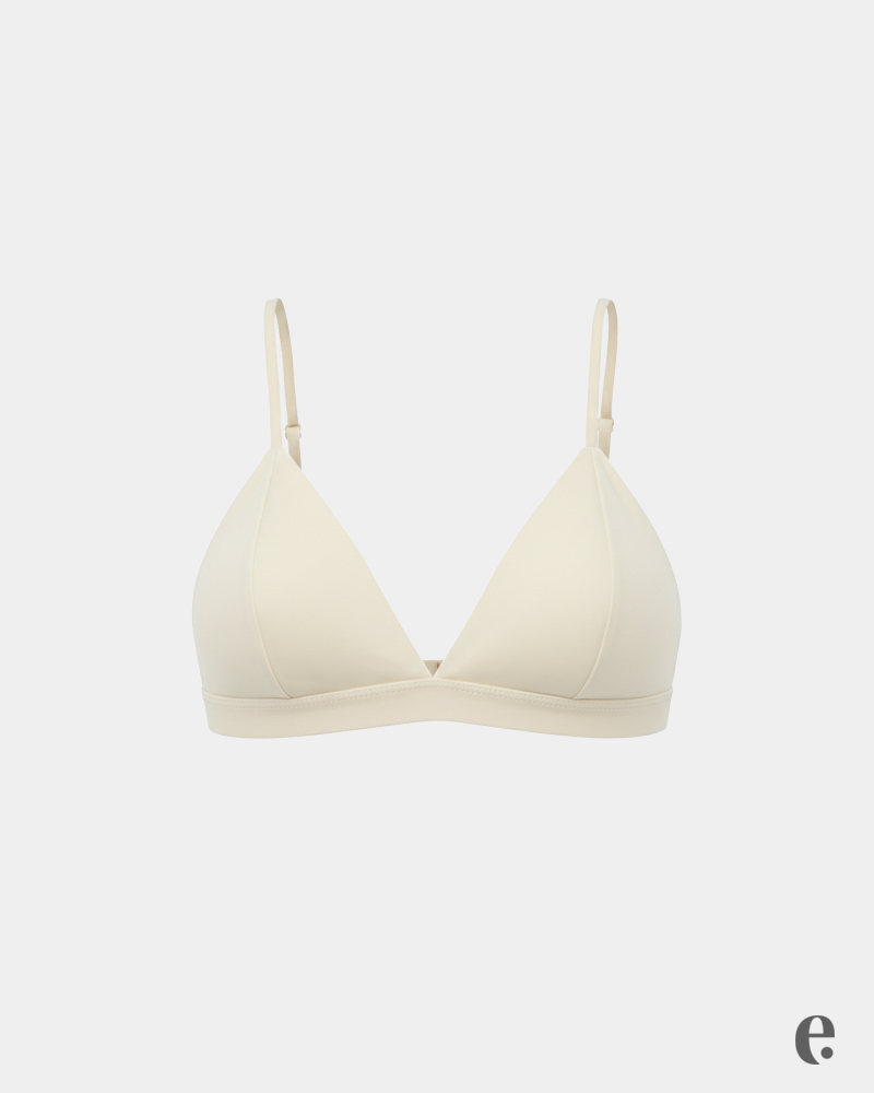 Triangular-Bra-3 Deep Plunge Plain Triangle Cup Bra