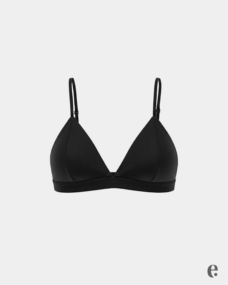 Triangular-Bra-4 Deep Plunge Plain Triangle Cup Bra