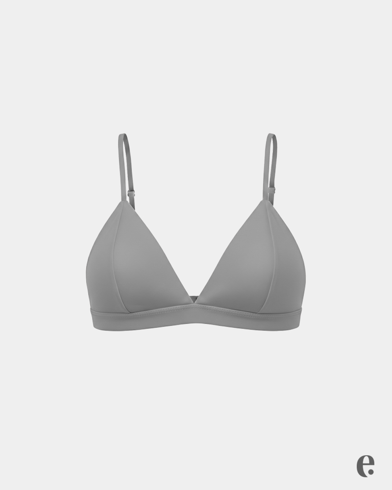 Triangular-Bra-5 Deep Plunge Plain Triangle Cup Bra