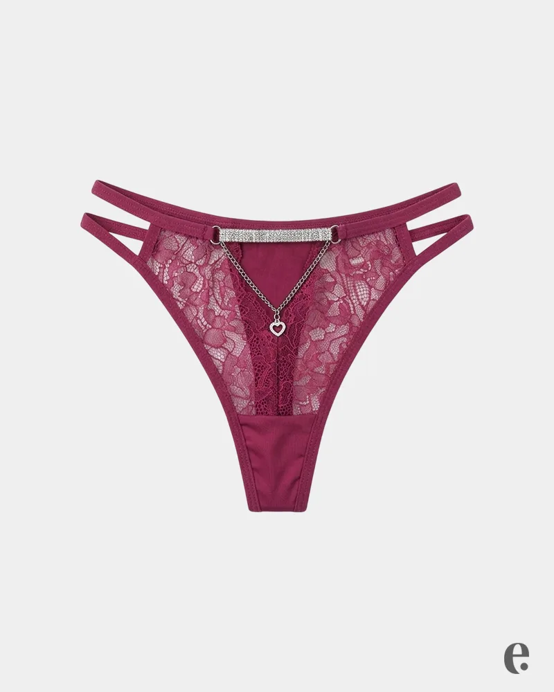 Lace Thongs Low Rise Fit with Soft Thin Straps