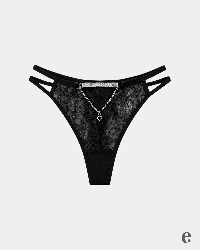 Lace Thongs Low Rise Fit with Soft Thin Straps