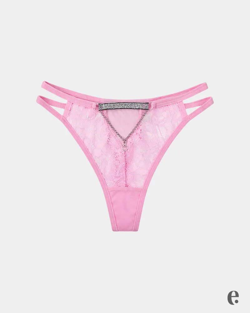 Lace Thongs Low Rise Fit with Soft Thin Straps