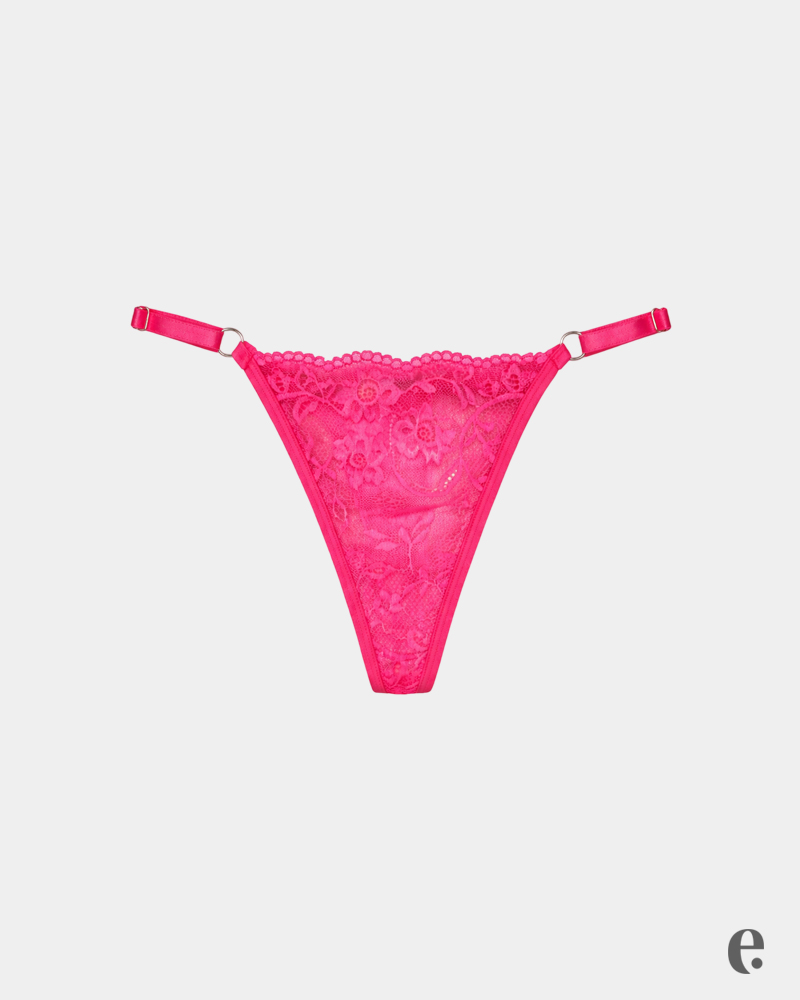 Lace Adjustable Strap Thong Panty