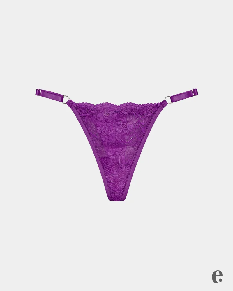 Lace Adjustable Strap Thong Panty