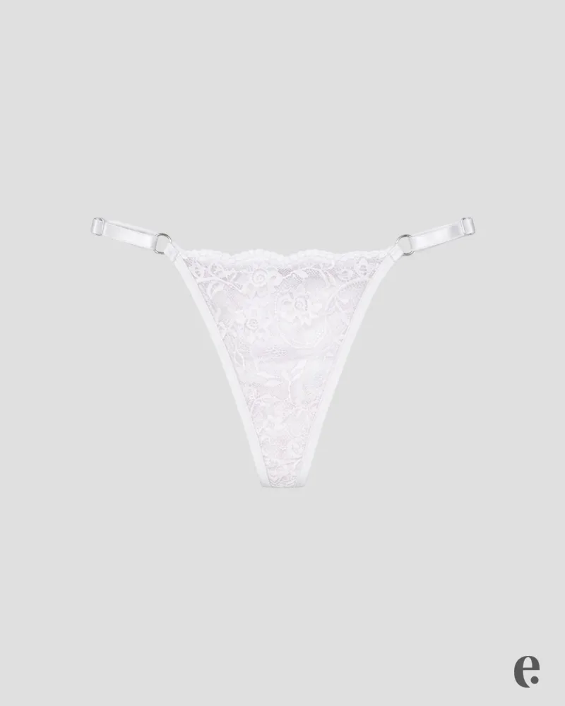 Lace Adjustable Strap Thong Panty - Image 6