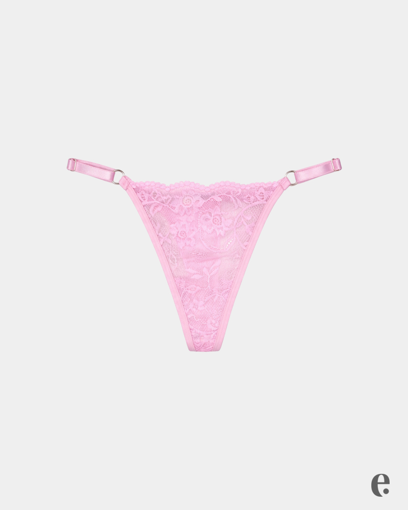 Lace Adjustable Strap Thong Panty