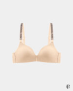 Seamless Wireless Rhinestone Strap B Cup Bra - Image 2