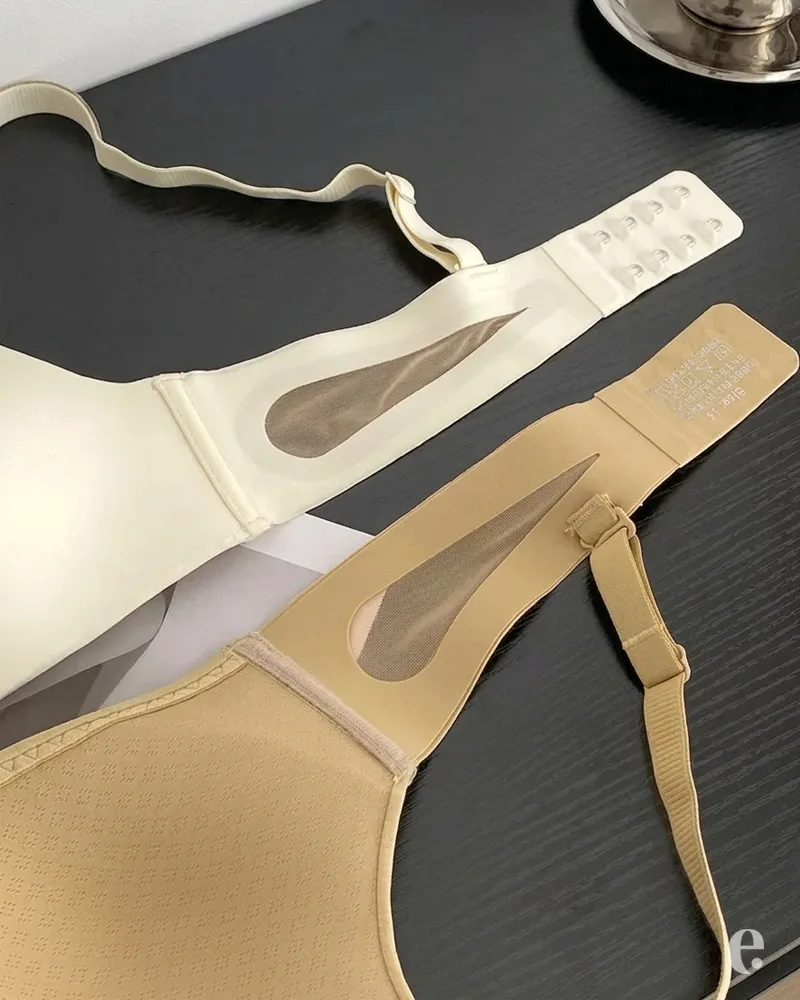 Seamless Wireless Rhinestone Strap B Cup Bra - Image 5