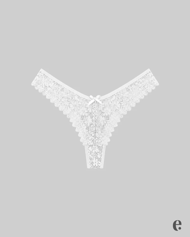 Soft And Breathable Floral Lace Thong - Image 7