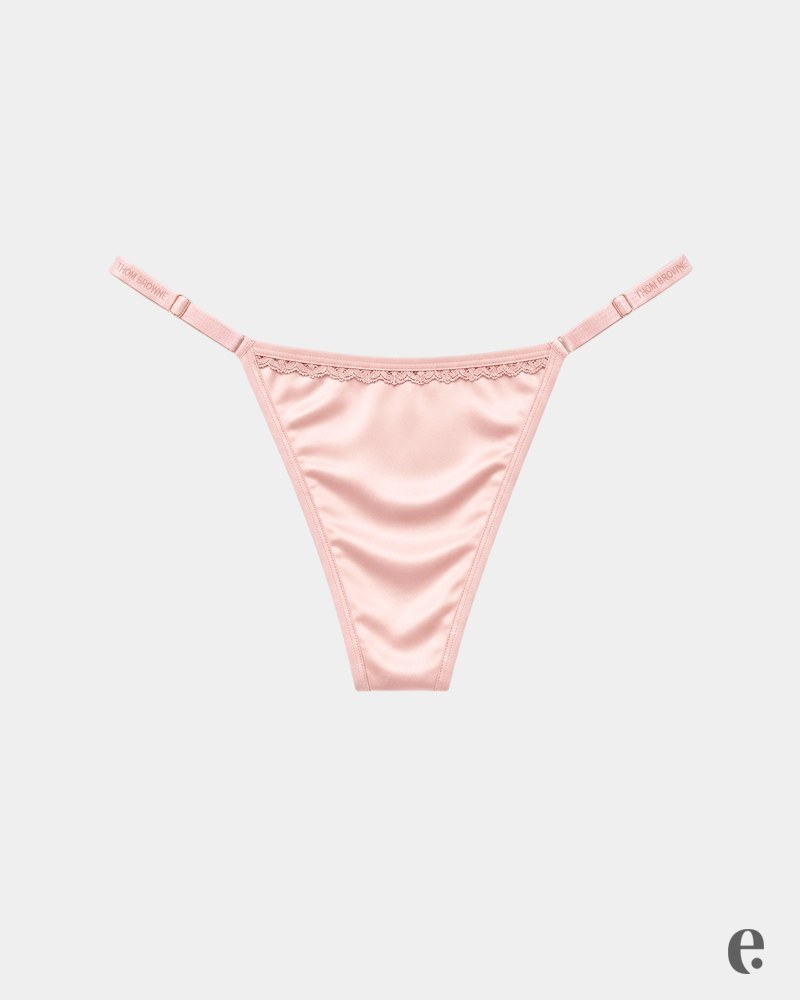 Satin Silk Adjustable Strap Thong