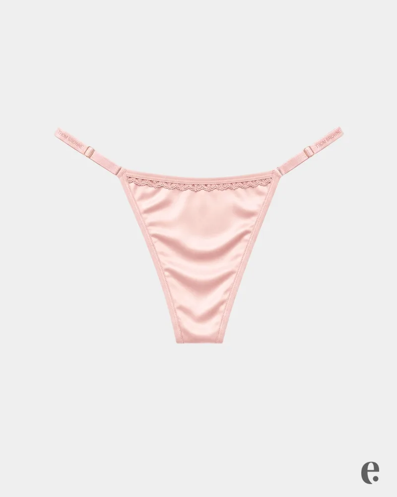 Satin Silk Adjustable Strap Thong